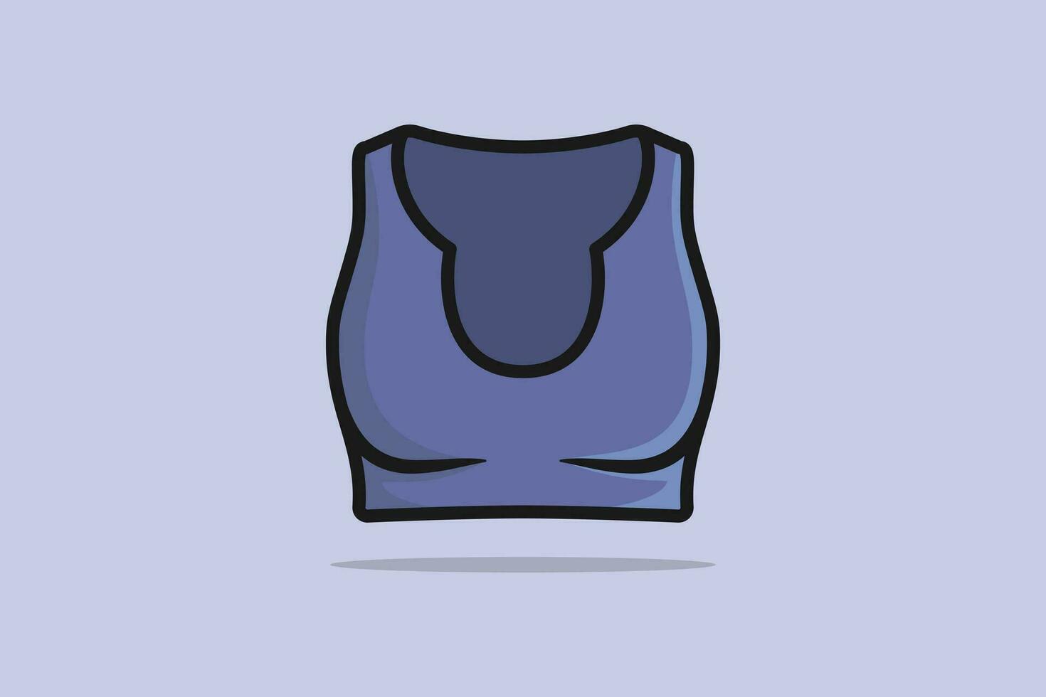 Vibrant Asymmetric Gym Bra For Women And Girls Wear vector illustration. Sports and fashion objects icon concept. Girls underwear bra vector design with shadow.