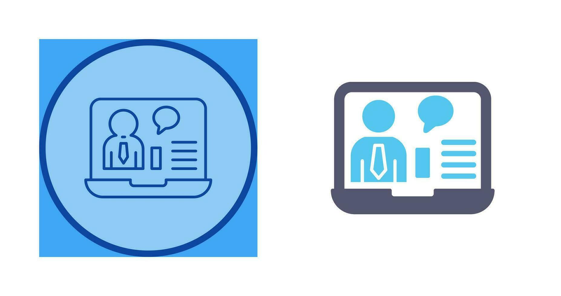 Online Job Interview Vector Icon