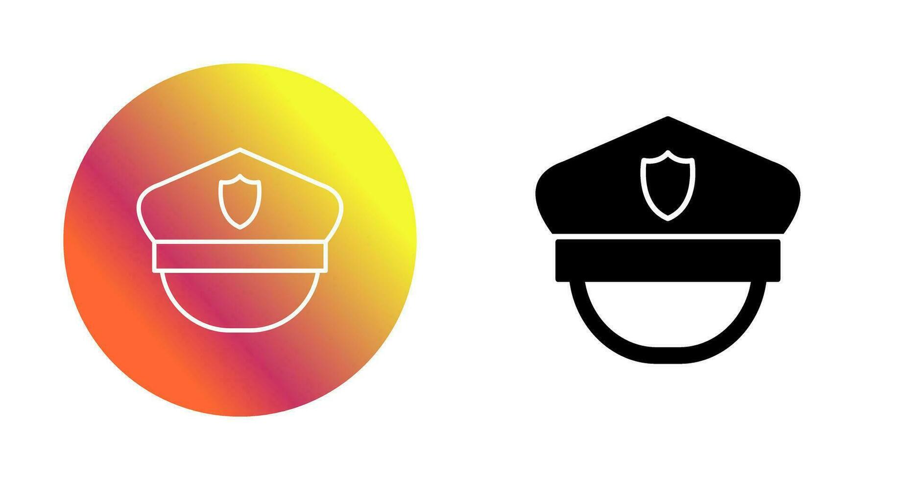 icono de vector de sombrero de policía