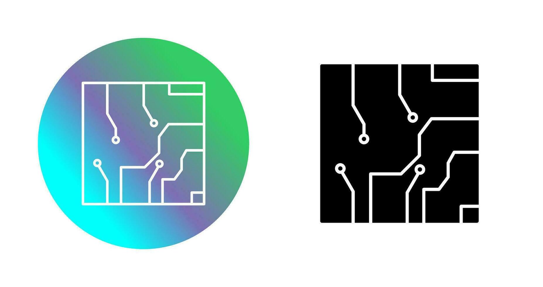 icono de vector de circuito eléctrico