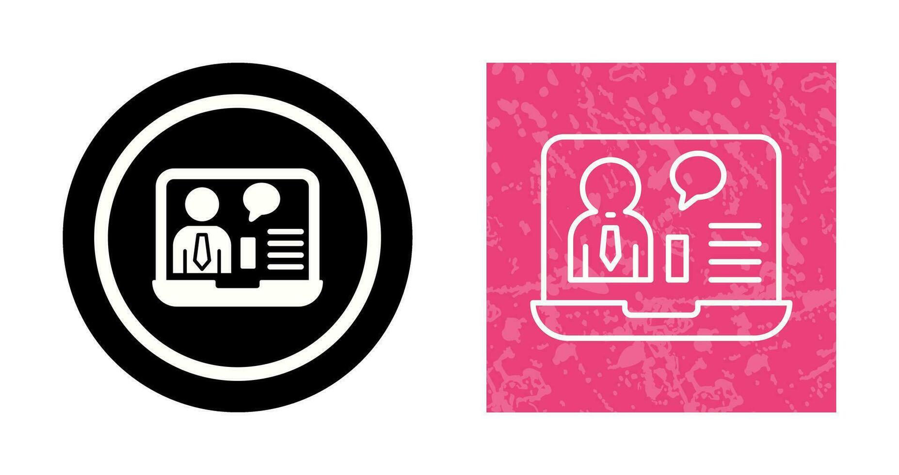 Online Job Interview Vector Icon
