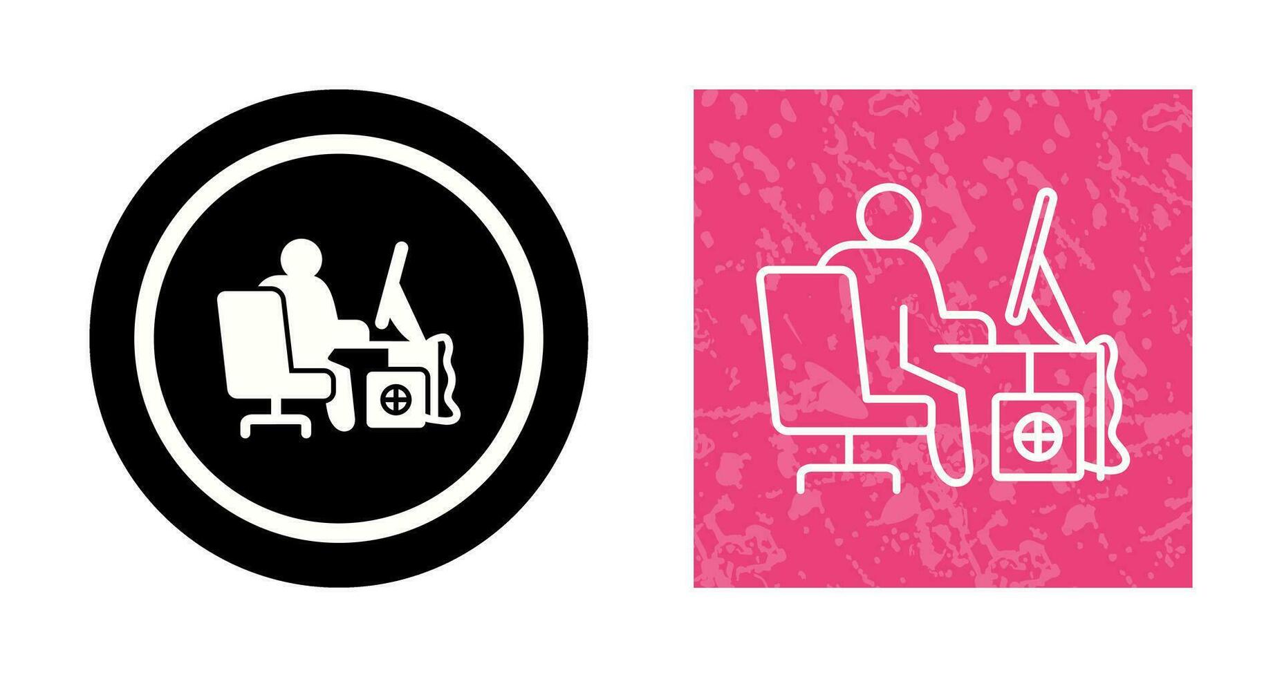 Computer Worker Vector Icon