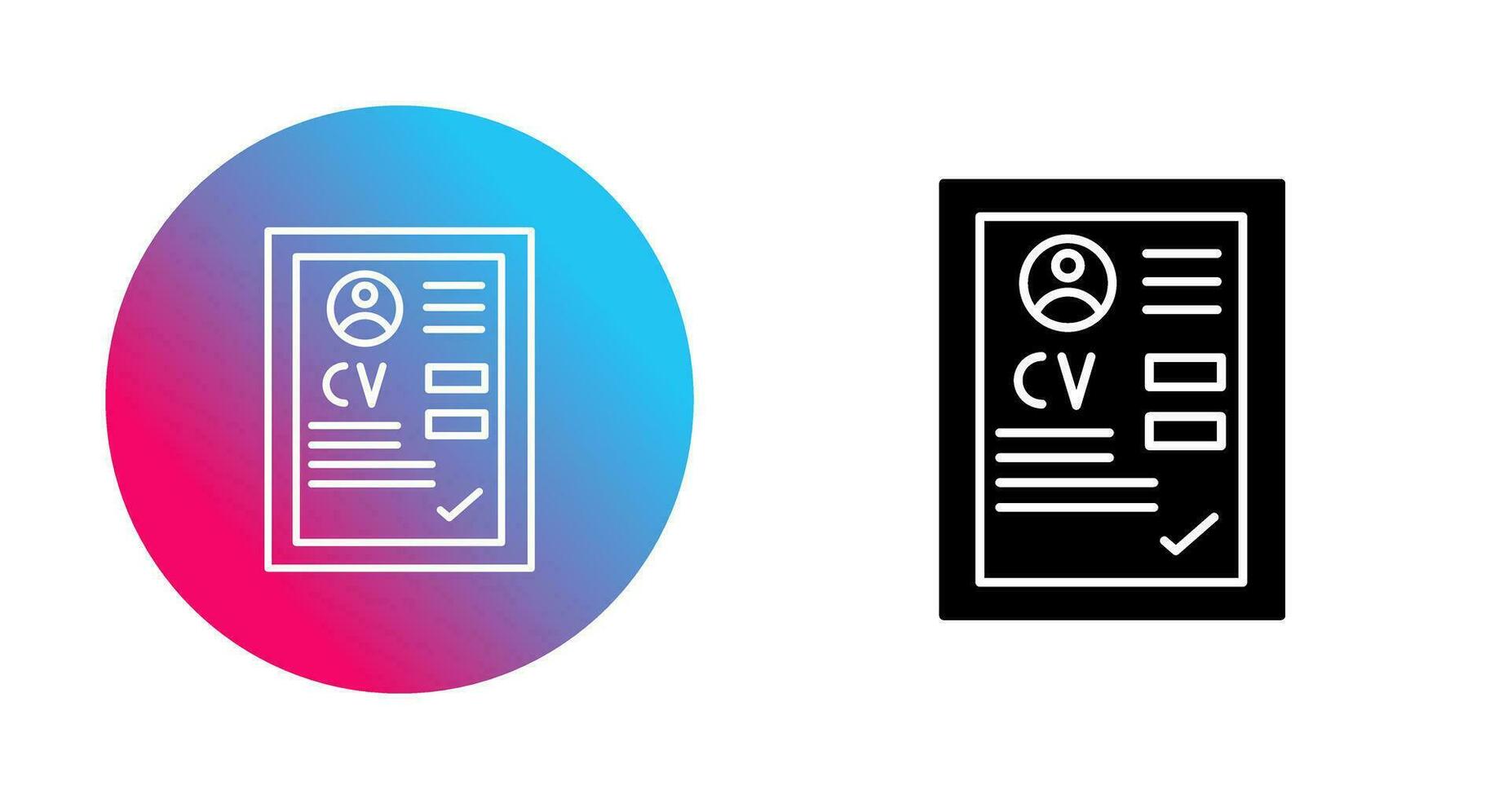 CV Vector Icon