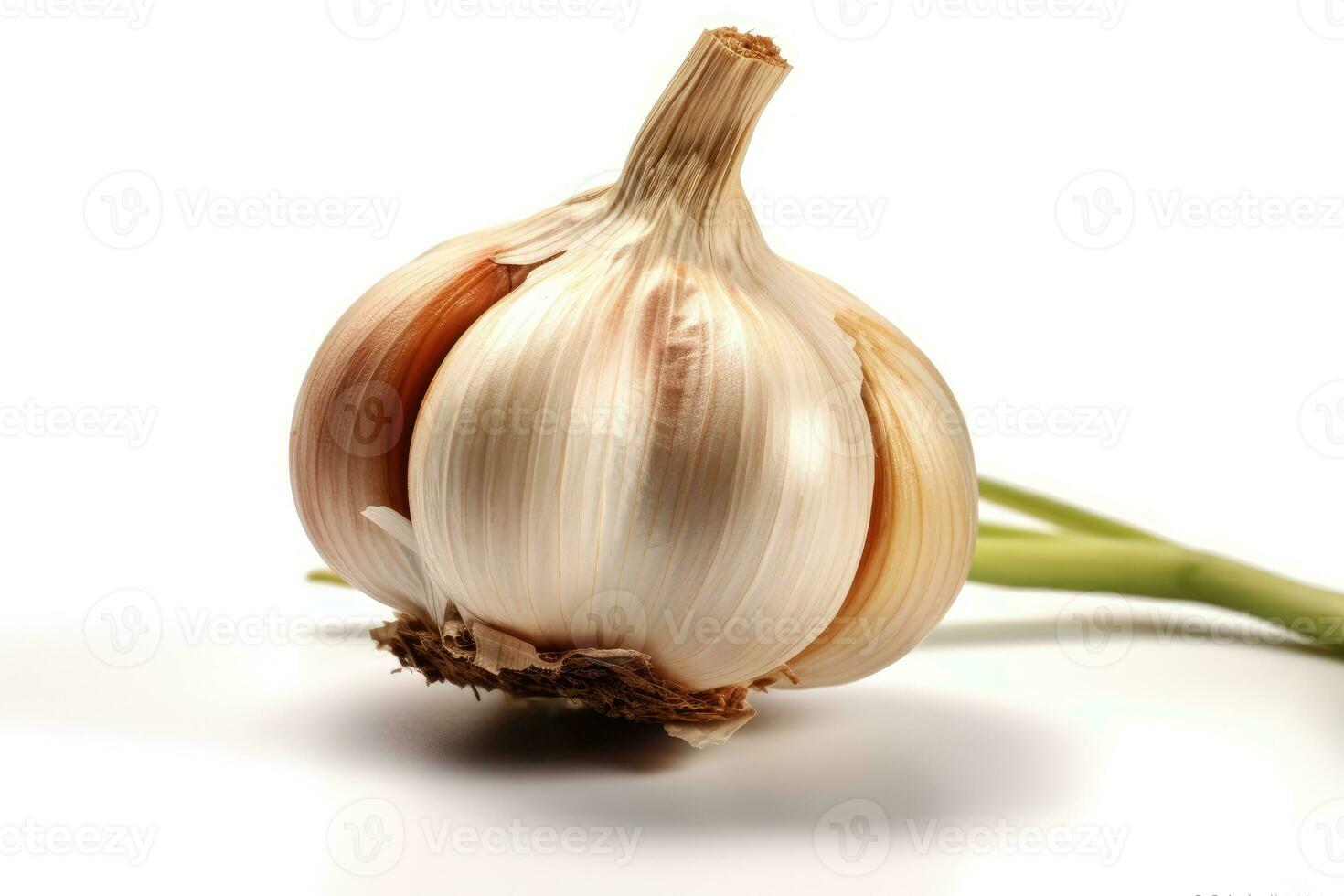 photos of garlic in indoor photo studio AI Generated