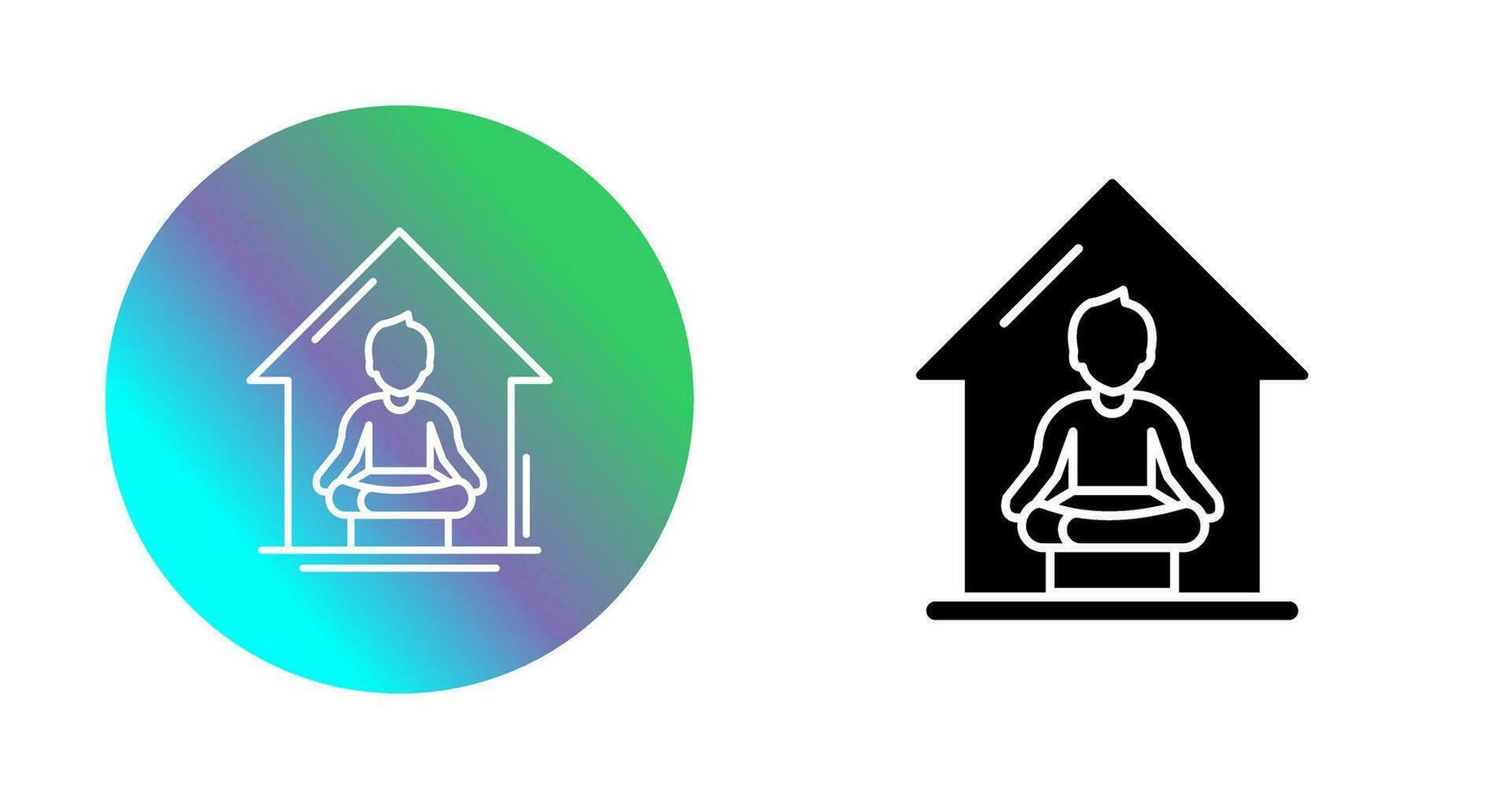 Yoga At home Vector Icon
