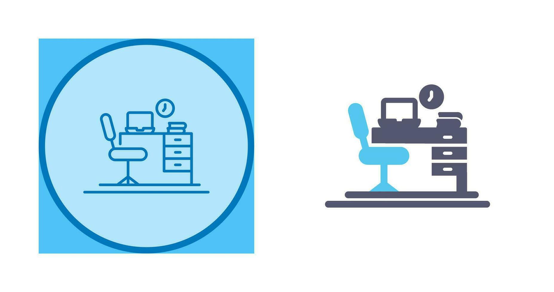 Office Desk Vector Icon