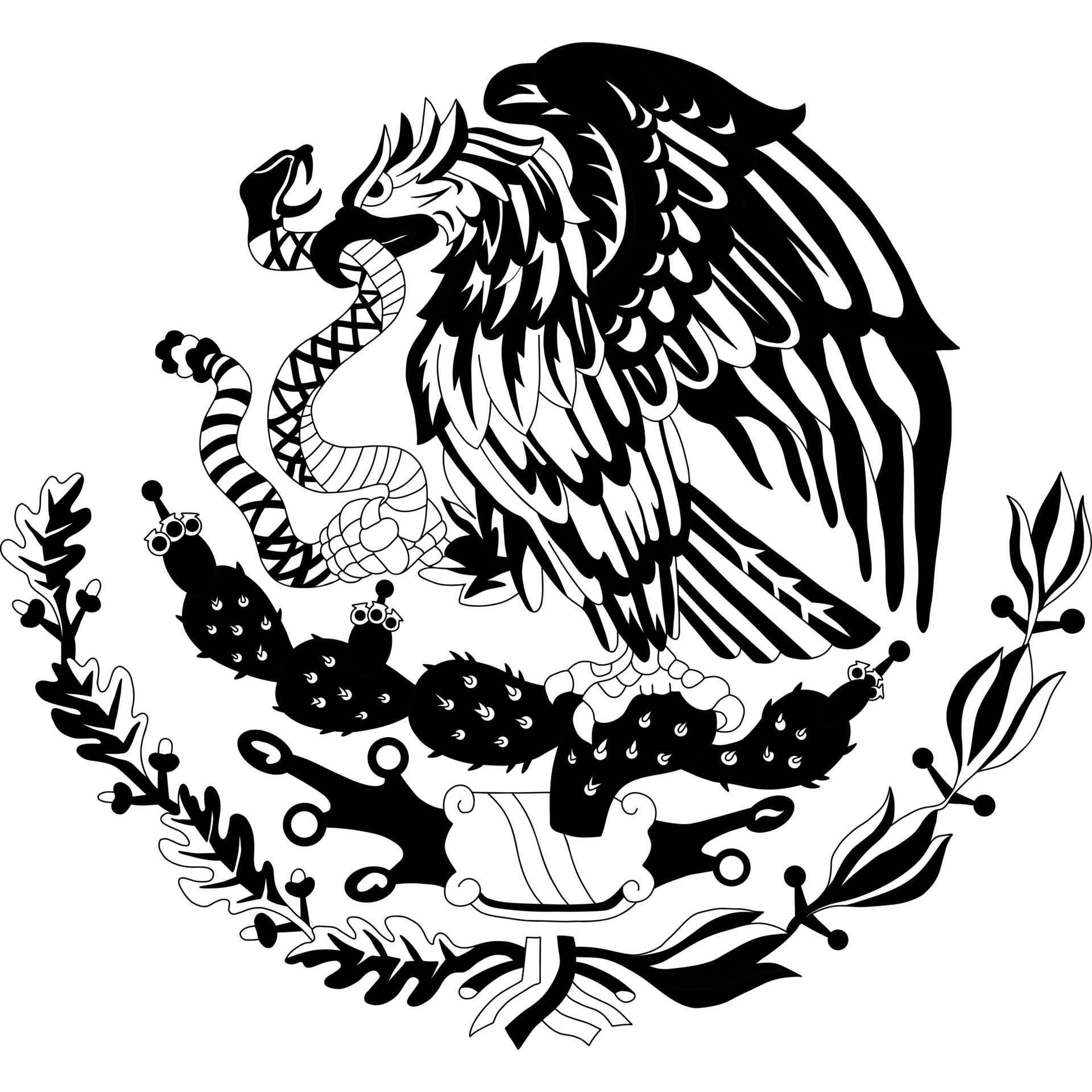 mexican-flag-coat-arms-with-eagle-33691951-png