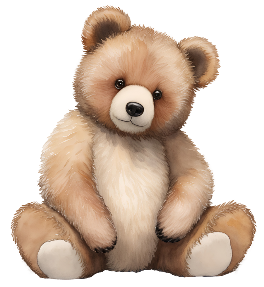 Cute teddy bear illustration. AI Generative 33692084 PNG