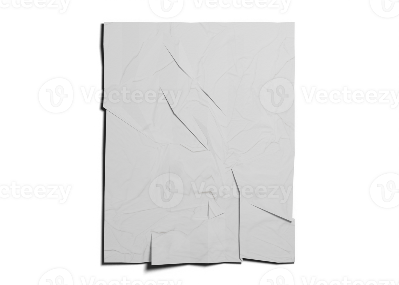 Crumpled poster mockup 33692097 PNG