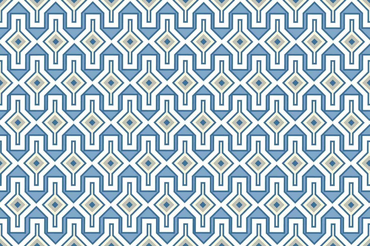 Abstract geometric retro seamless pattern. Mosaic design tile background. Geometric line ornament with stylish asian floral motif vector