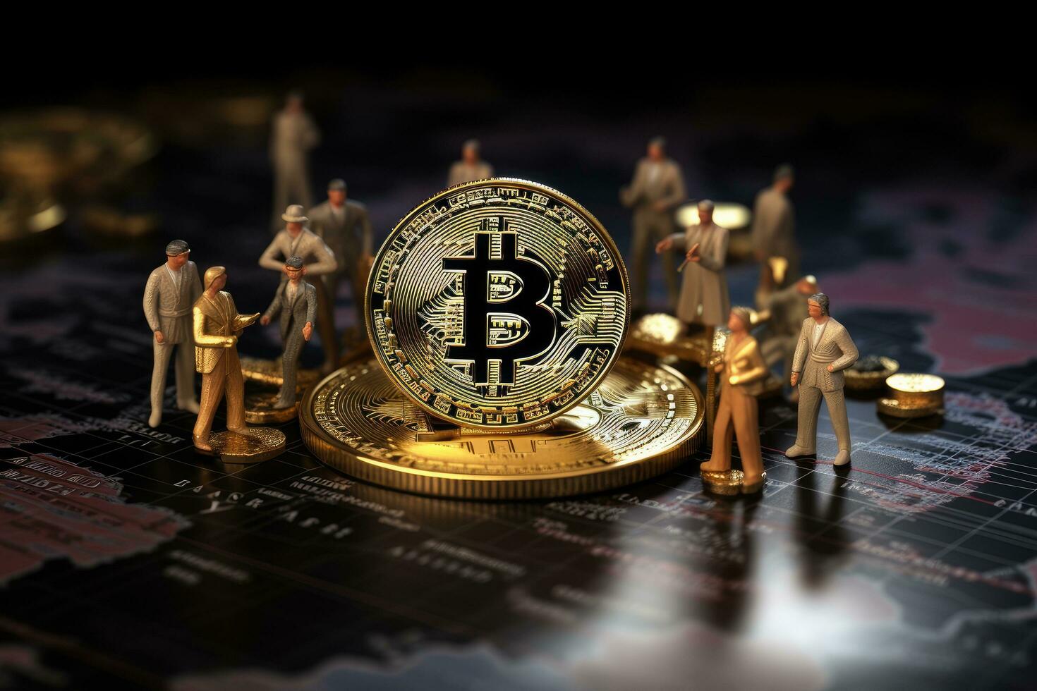 Bitcoin is a modern way of exchange and this crypto currency is a convenient means of payment in the financial and web markets, Modern way of exchange. Bitcoin is convenient, AI Generated photo