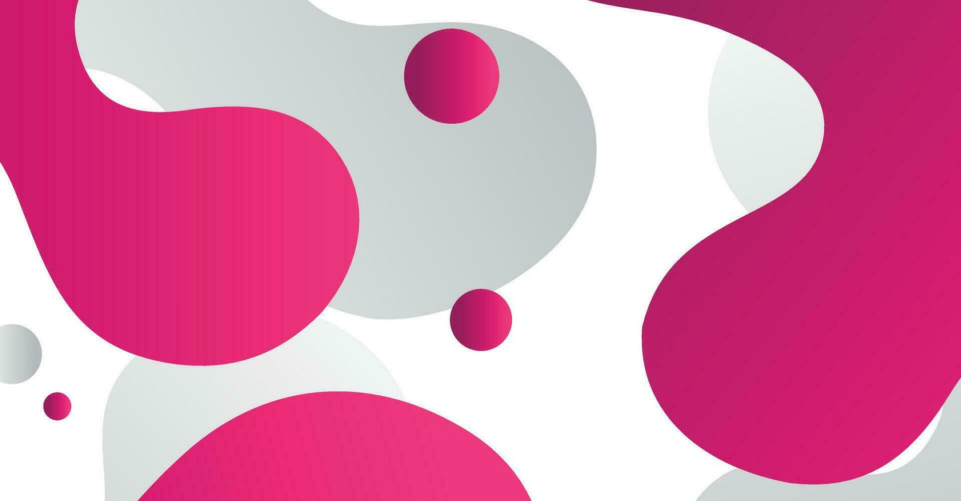 Abstract liquid wave background with red and white gradient color background vector