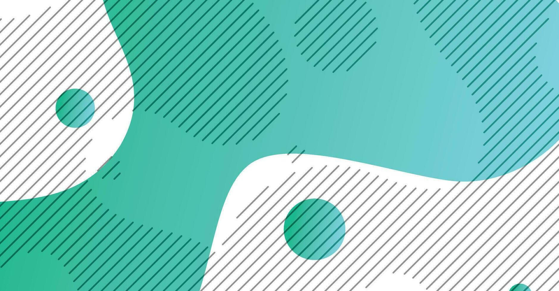 Abstract liquid wave background with green and white gradient color background vector