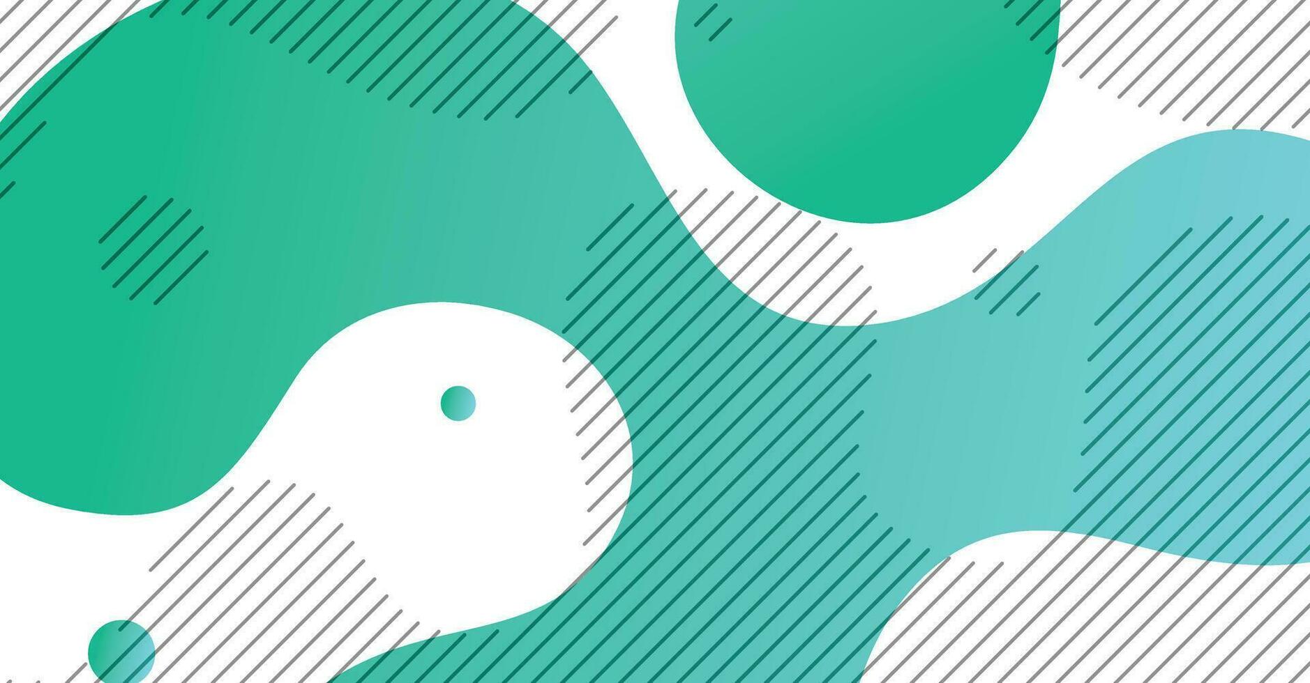 Abstract liquid wave background with green and white gradient color background vector