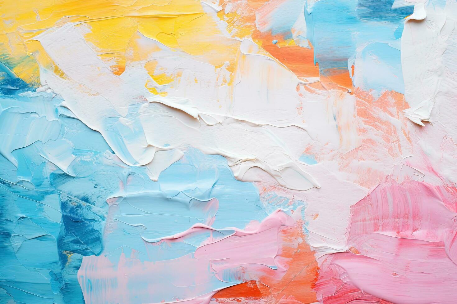 Abstract oil painting on canvas. Colorful brushstrokes of paint, Fragment of multicolored texture painting. Abstract art background, AI Generated photo