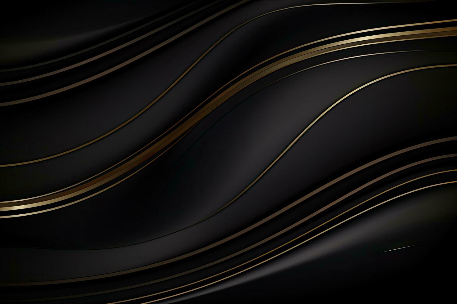 Luxury black wavy background. Vector illustration eps, luxurious black line background, AI Generated photo