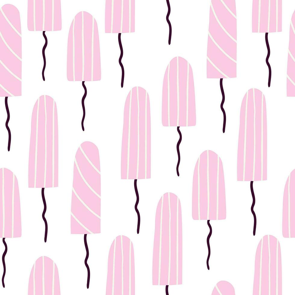 Seamless pattern with tampons of different sizes. Vector illustration in flat style.