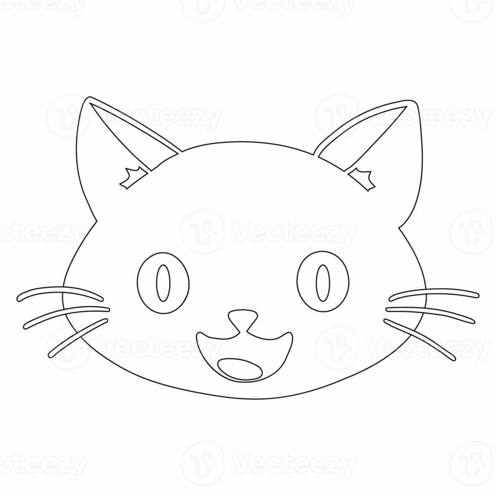 Cat muzzle drawing decoration and design. photo