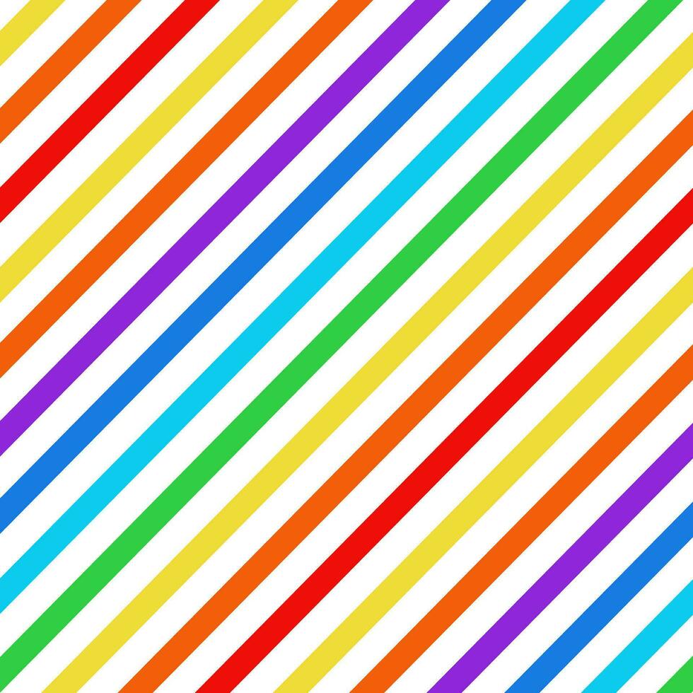 Seamless rainbow color diagonal stripes pattern use for background design, print, social networks, packaging, textile, web, cover, banner and etc. vector