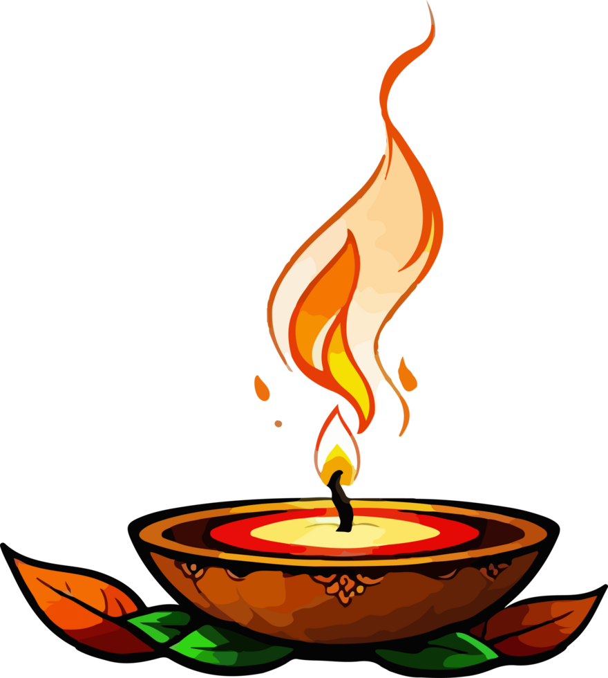 Diya Öl Lampe Diwali Illustration ai generativ png