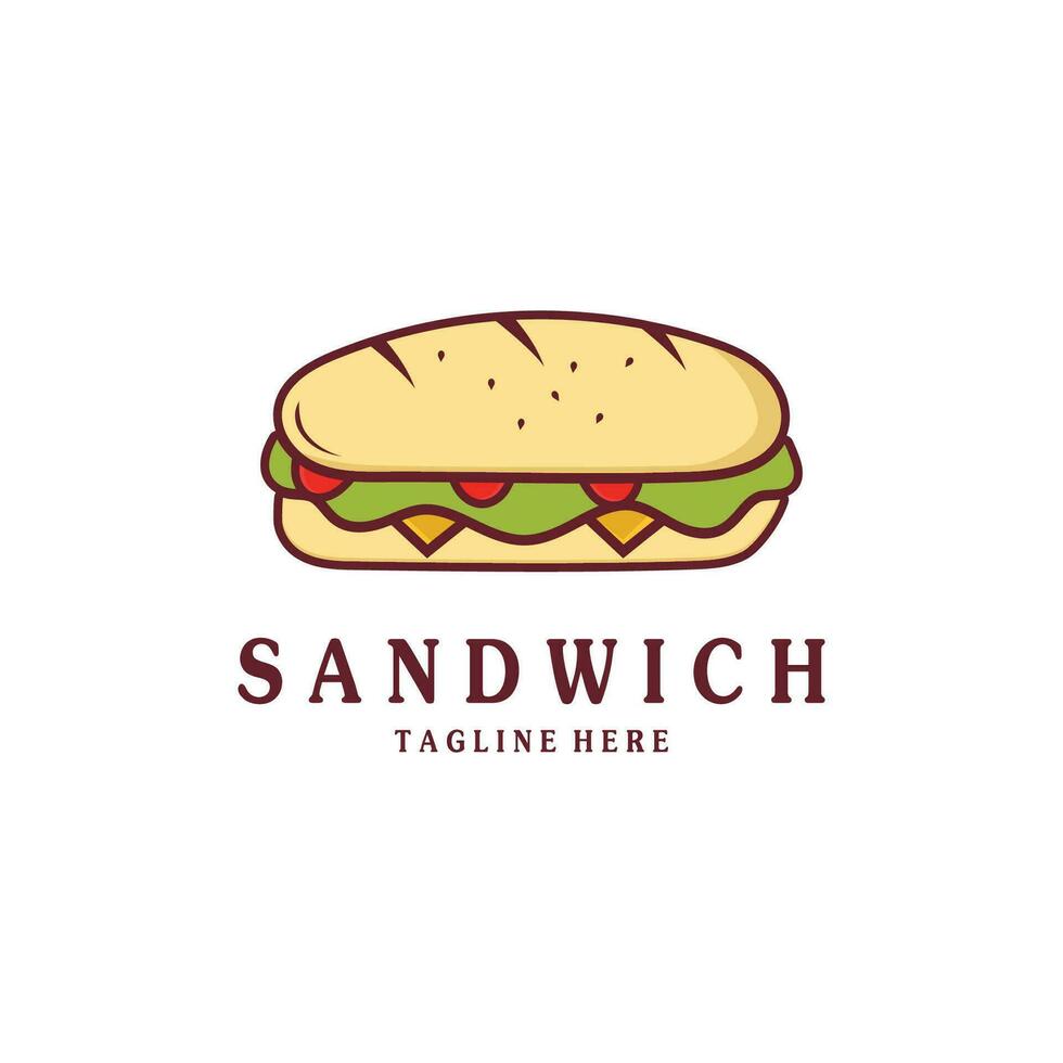 Sandwich Logo Template with Vector Concept