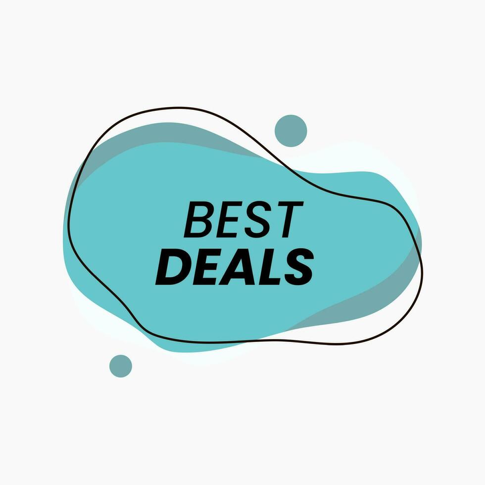 Abstract shape with best deals text vector