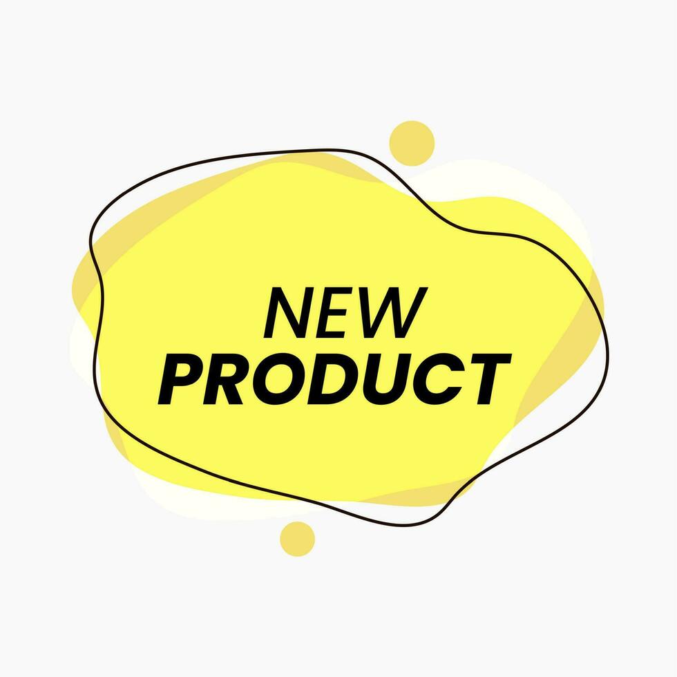 Abstract shape with new product text vector