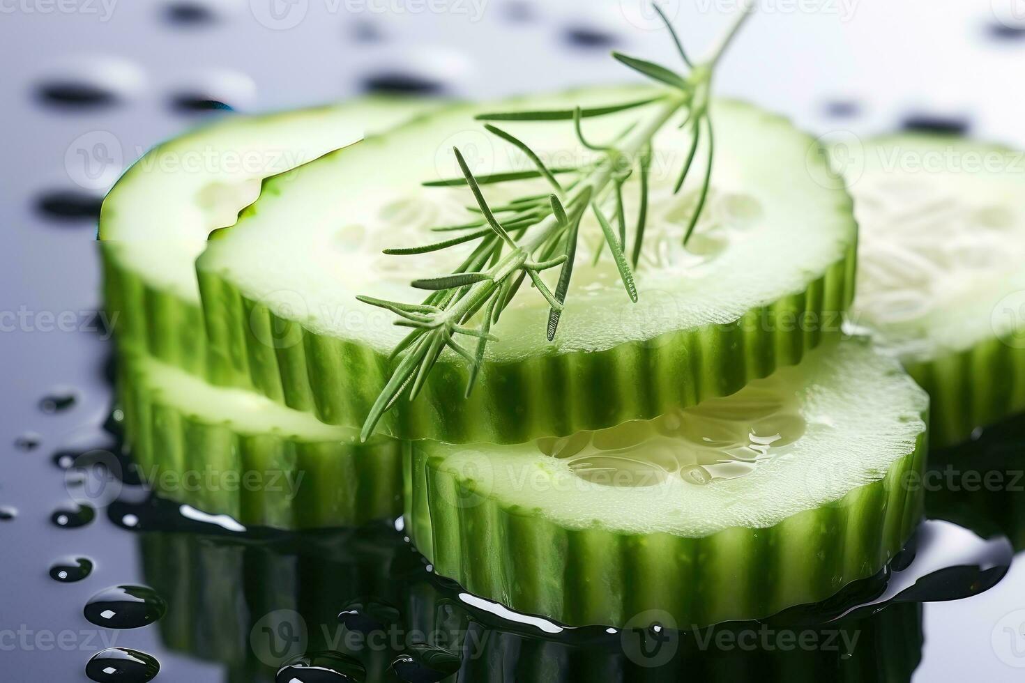 photos of cucumber in indoor photo studio AI Generated