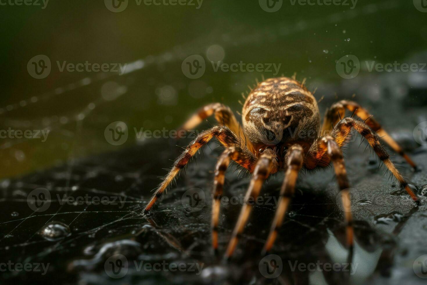 Spider poison web. Generate Ai photo