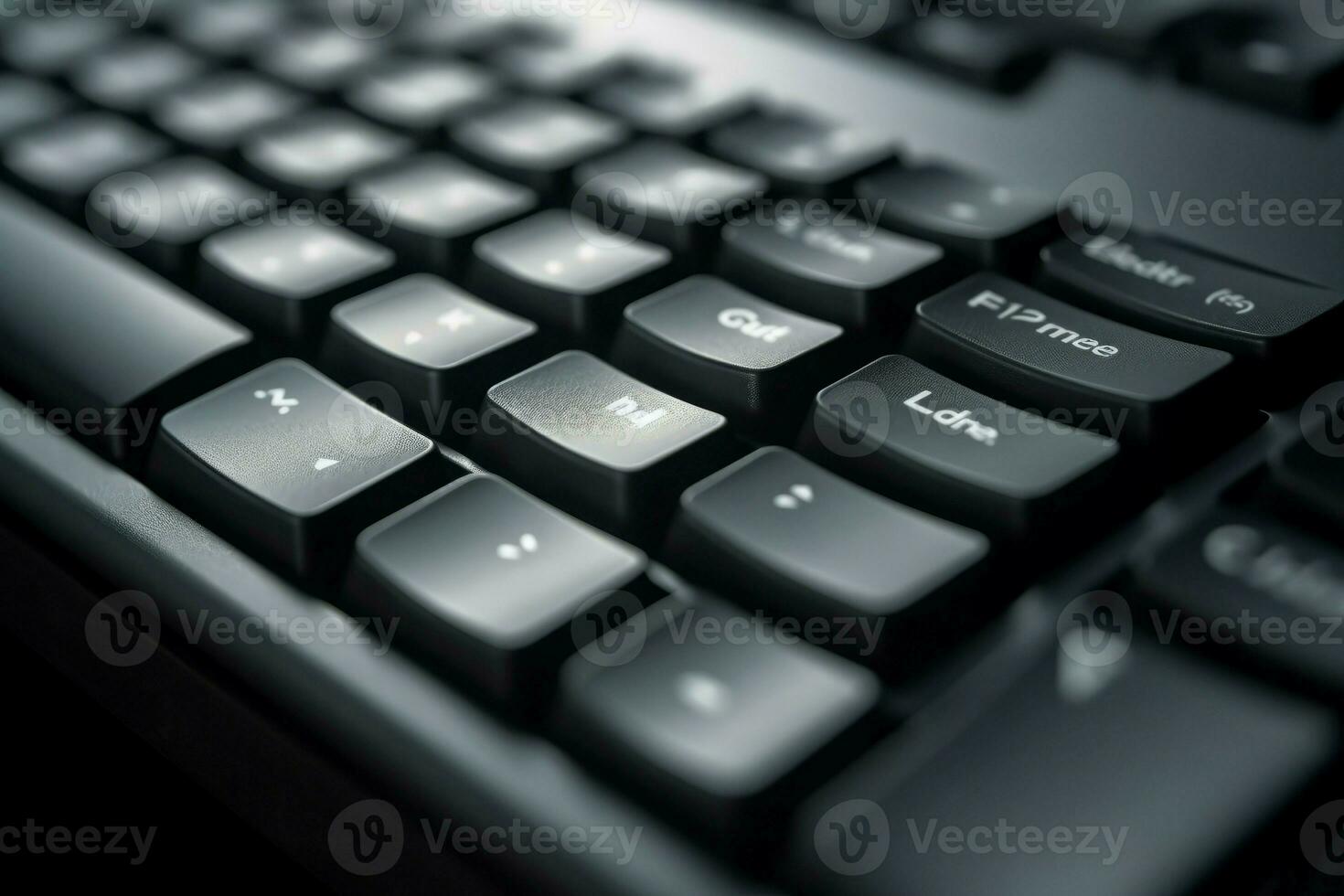 Keyboard buttons closeup. Generate Ai photo