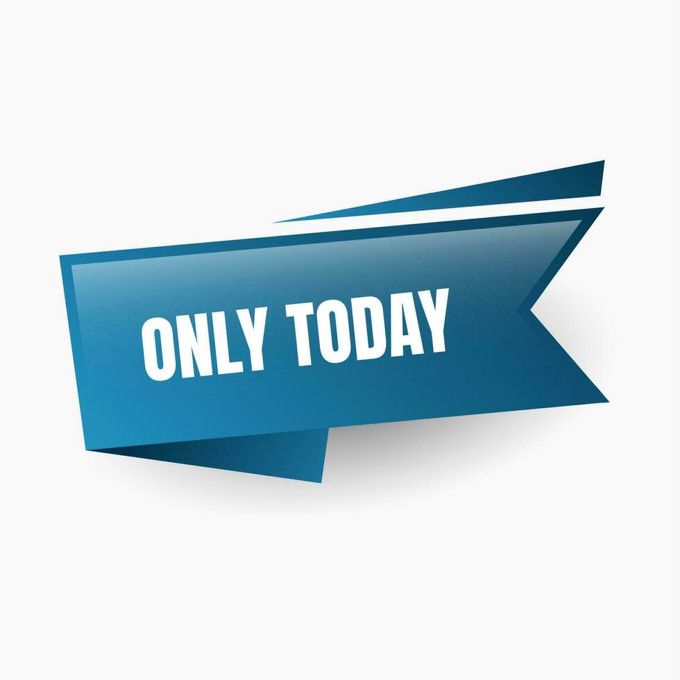Sale banner with only today text vector
