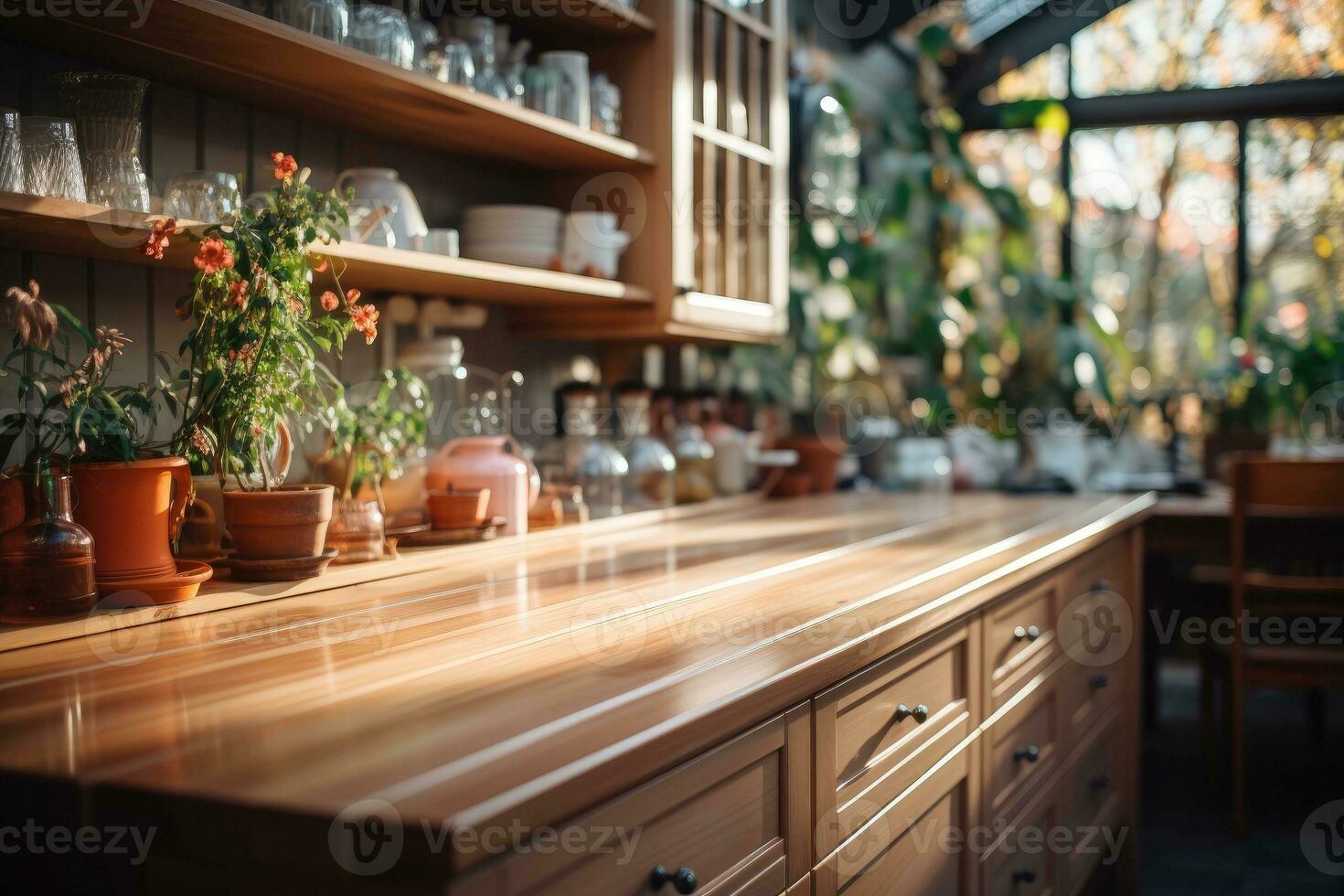 acogedor noche situación en el cocina ai generado foto