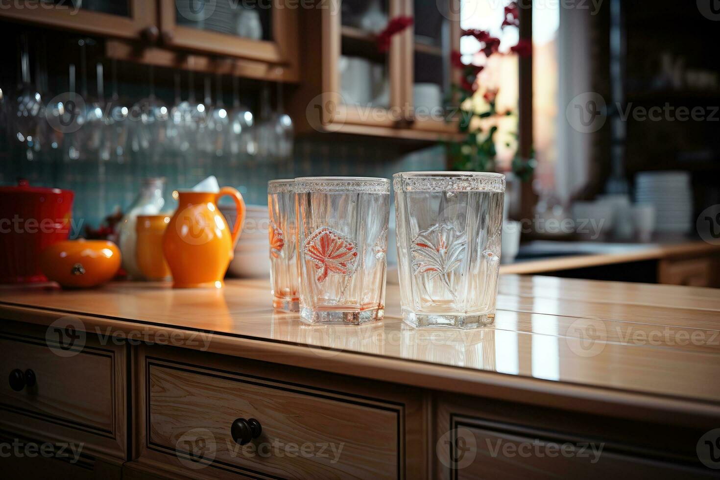 cozy afternoon situation in the kitchen AI Generated photo