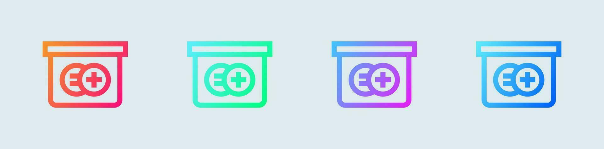 Math line icon in gradient colors. Education signs vector illustration.