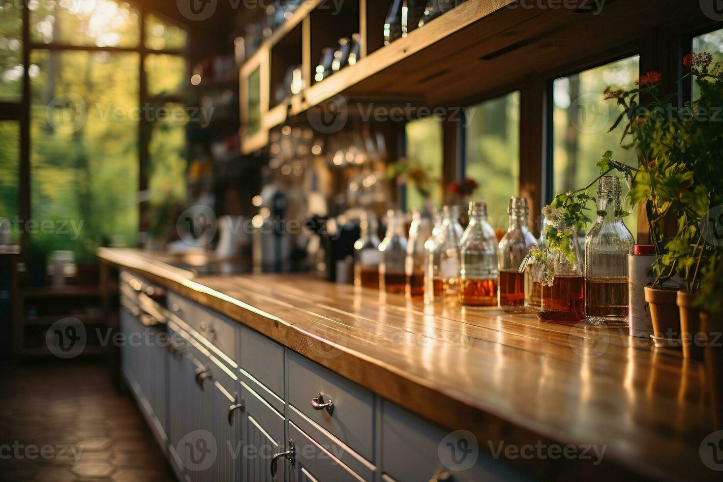 cozy afternoon situation in the kitchen AI Generated photo