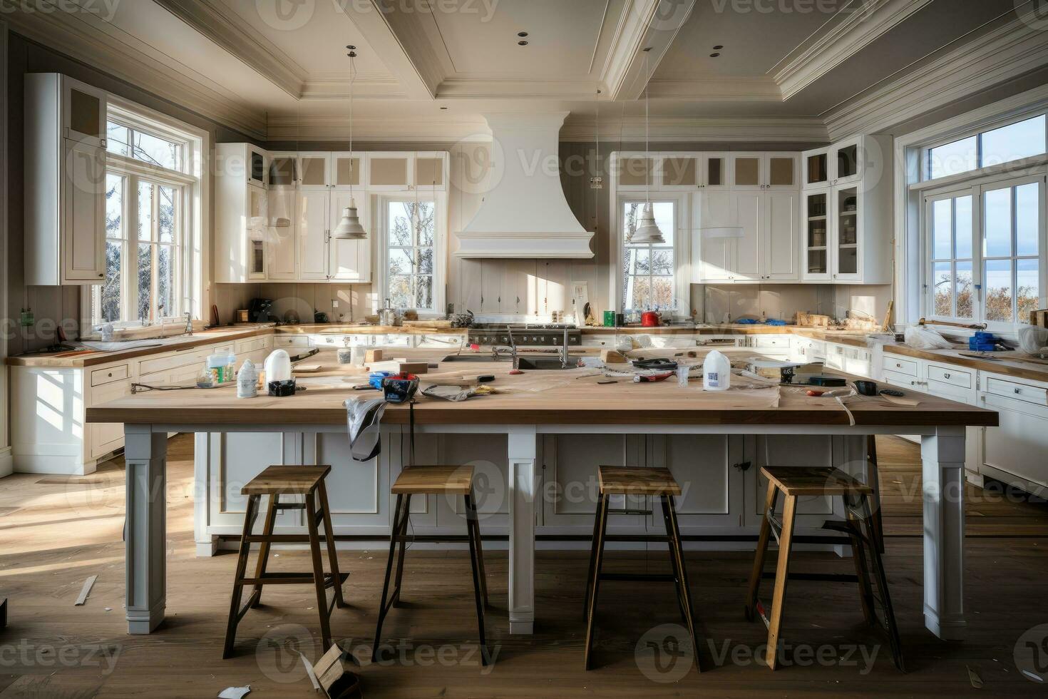 kitchen renovation process repair AI Generated photo
