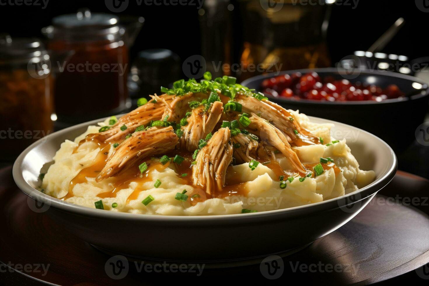 Chicken bisquick and dumplings are ready to be served AI Generated photo