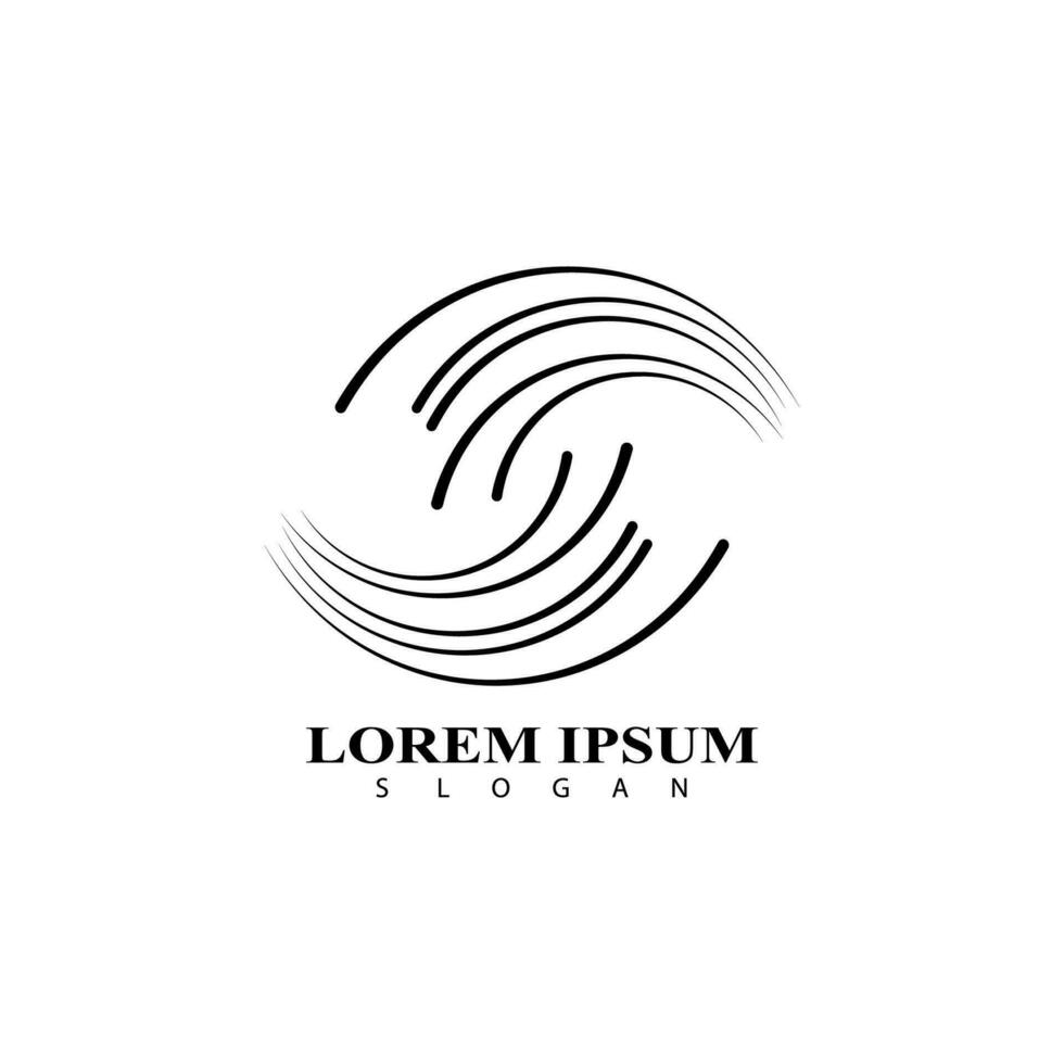 Lines in Circle Form . Spiral Vector Illustration .Technology round Logo . Design element. Vector Illustration