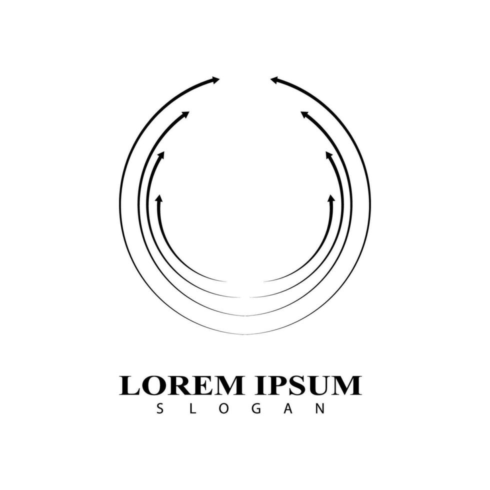 Lines in Circle Form . Spiral Vector Illustration .Technology round Logo . Design element. Vector Illustration
