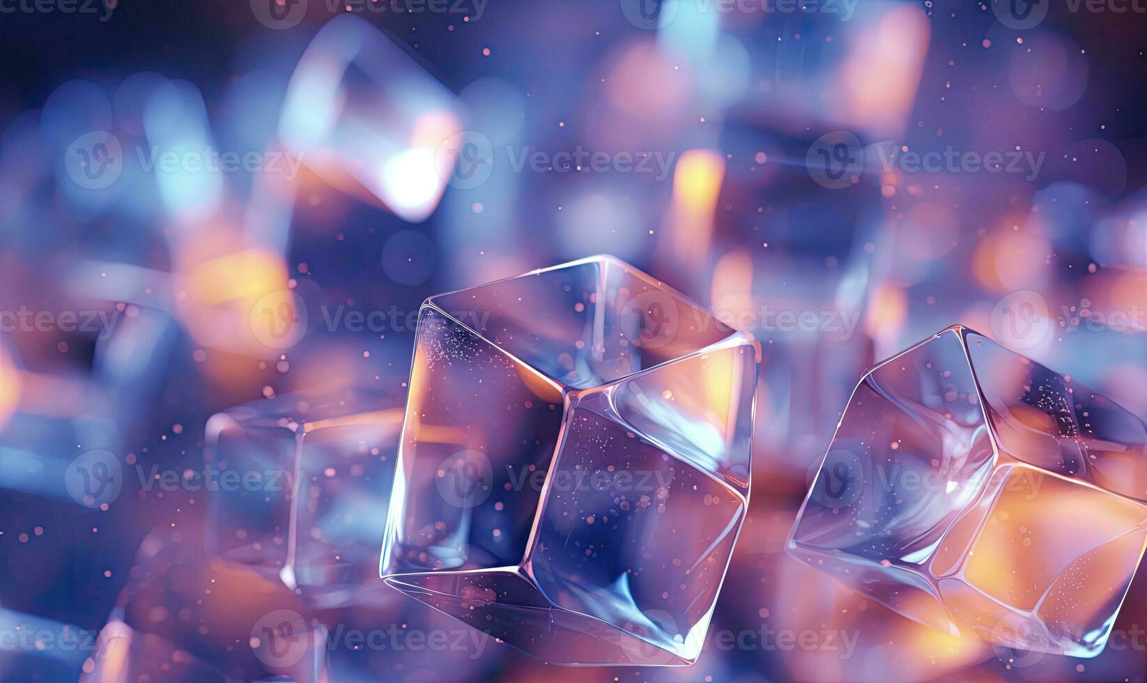 Vivid glassmorphism design. AI Generative photo