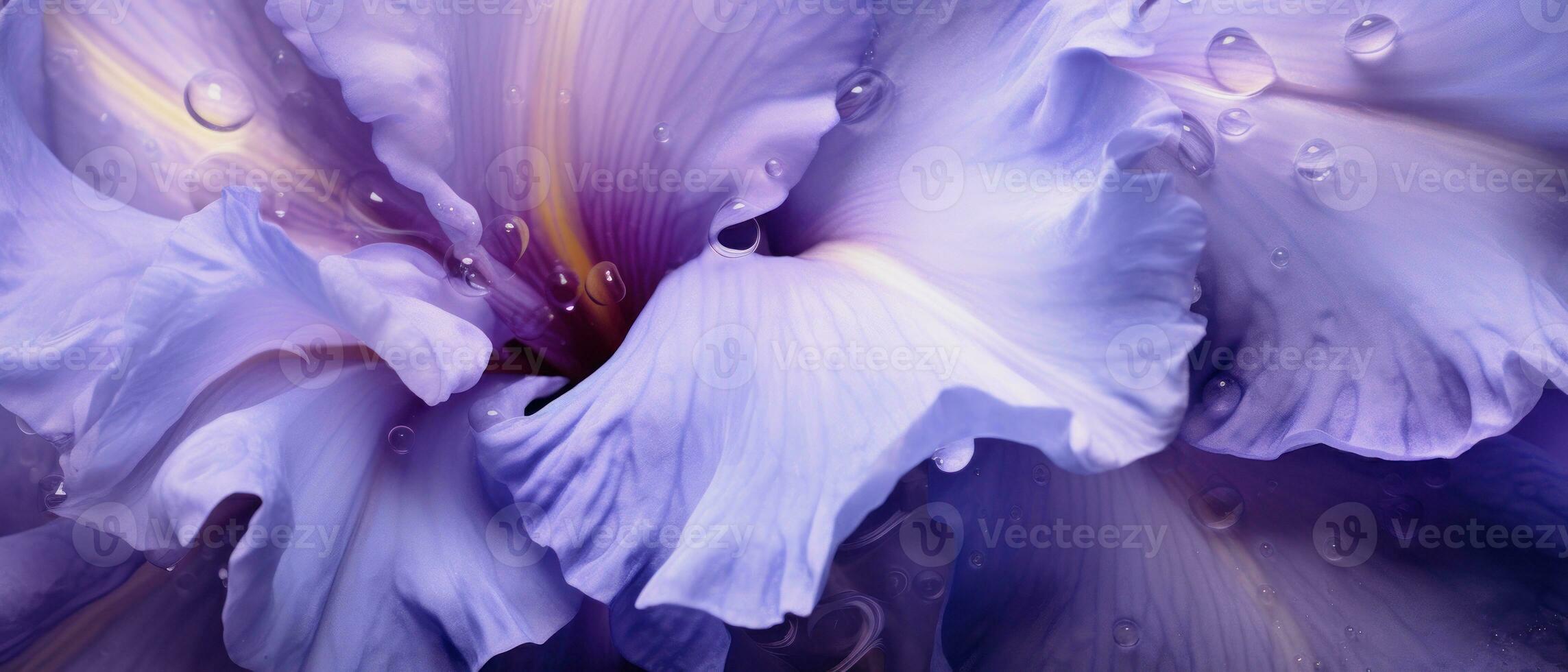 Close-up of an Iris bloom. AI Generative photo