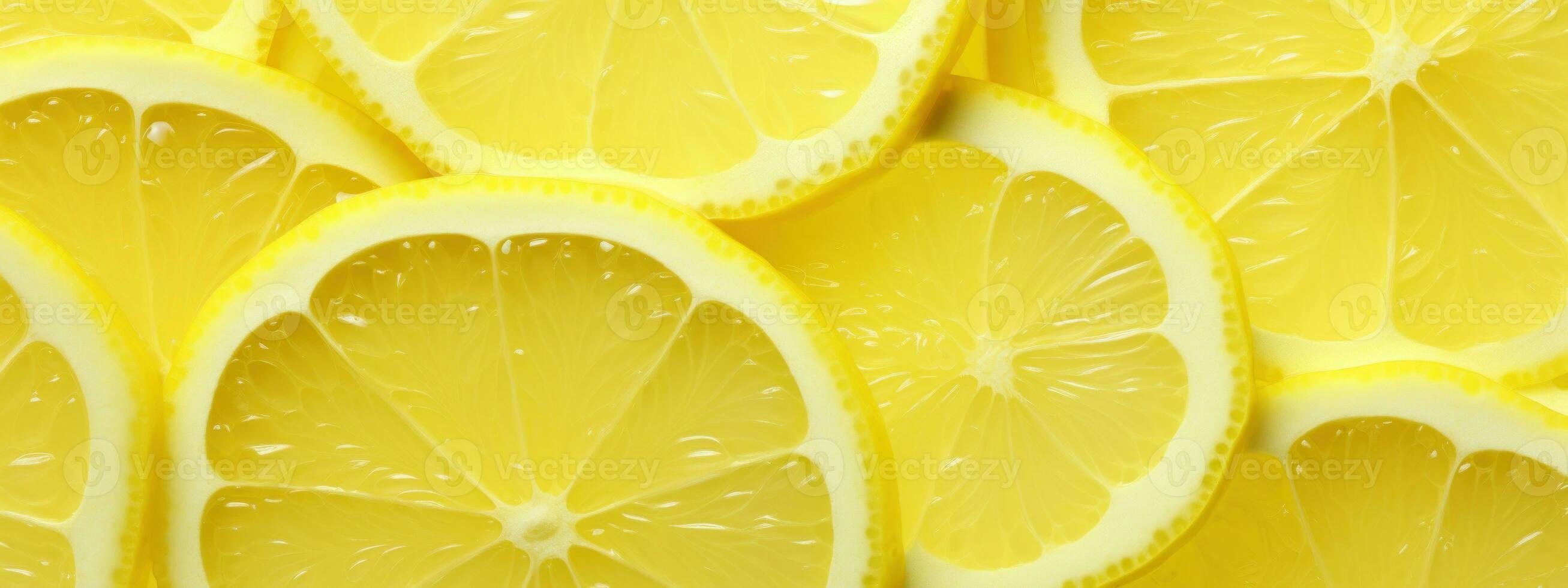 Macro shot of lemon. AI Generative photo