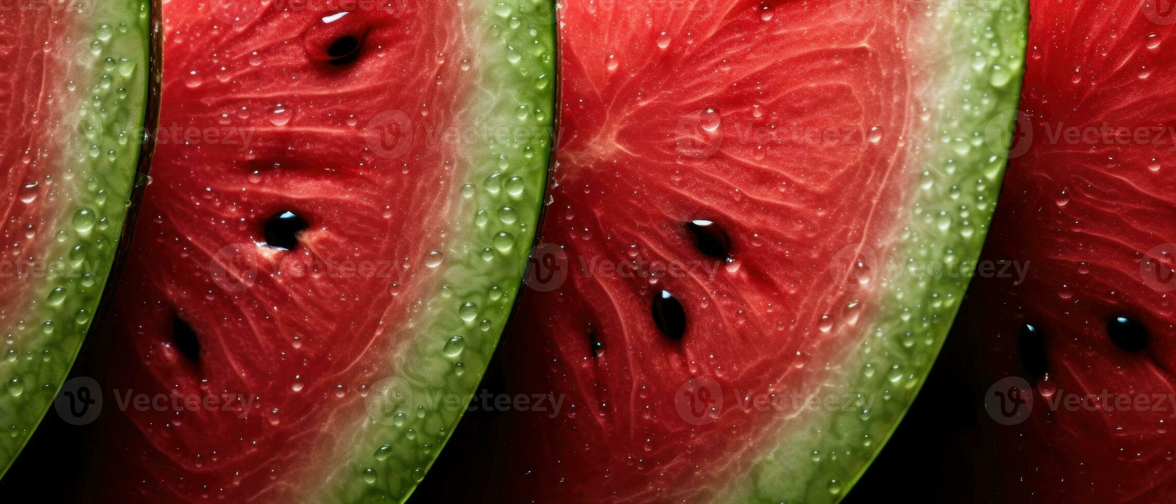 Detailed macro view of watermelon flesh. AI Generative photo