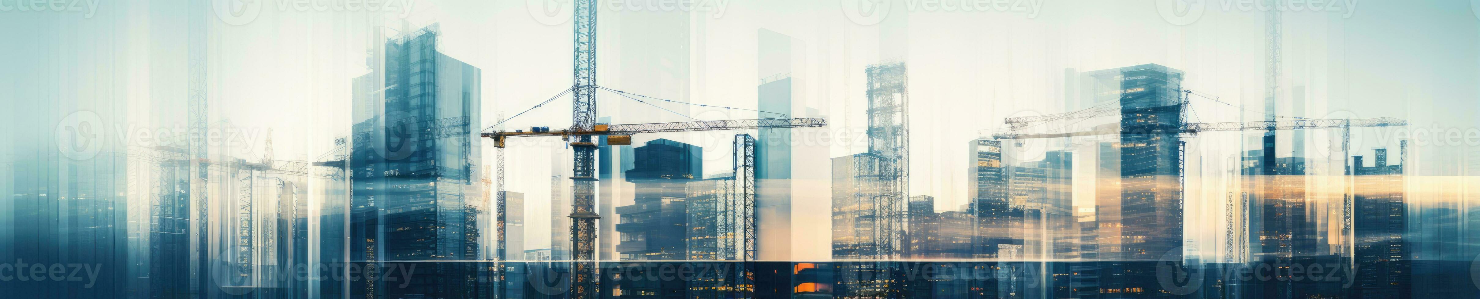 Blurred cityscape. AI Generative photo