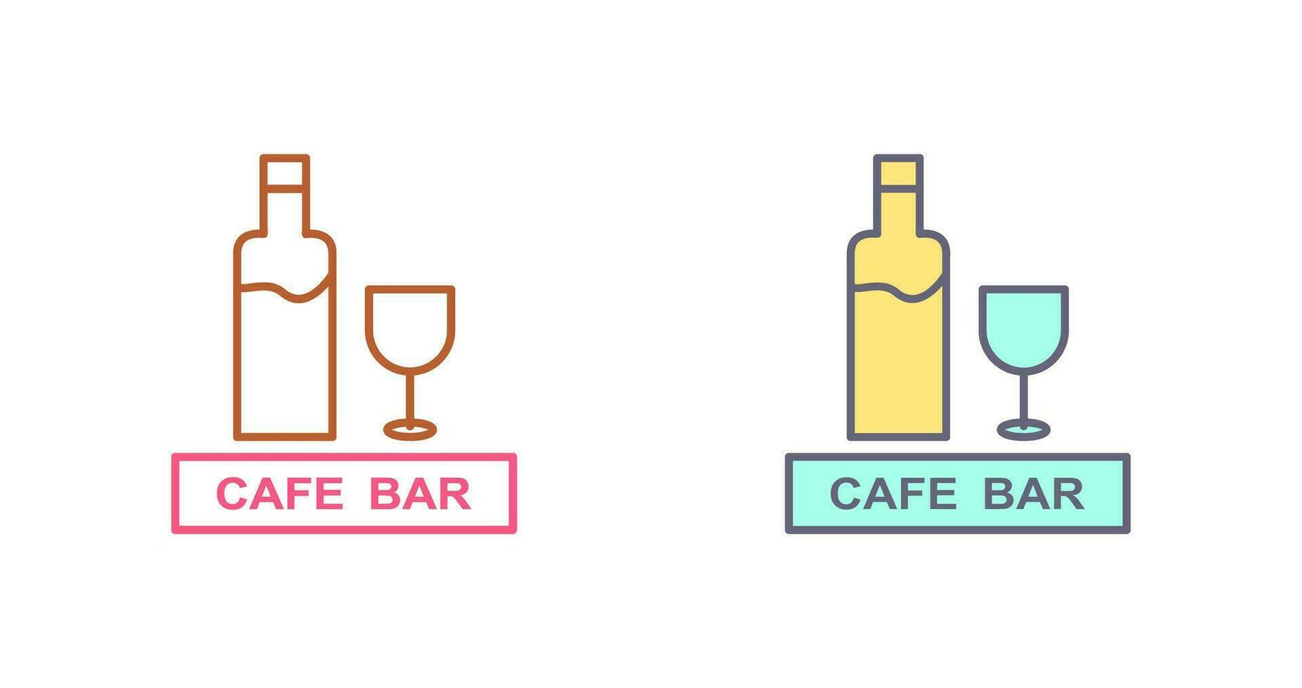 Unique Drinks Cafe Vector Icon