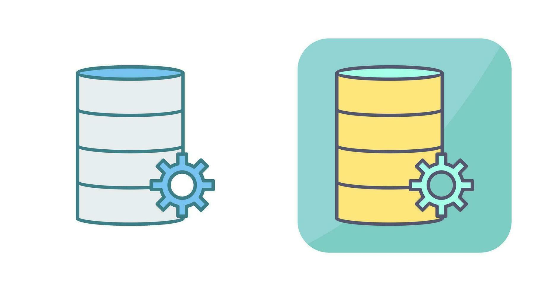 icono de vector de gestión de base de datos único