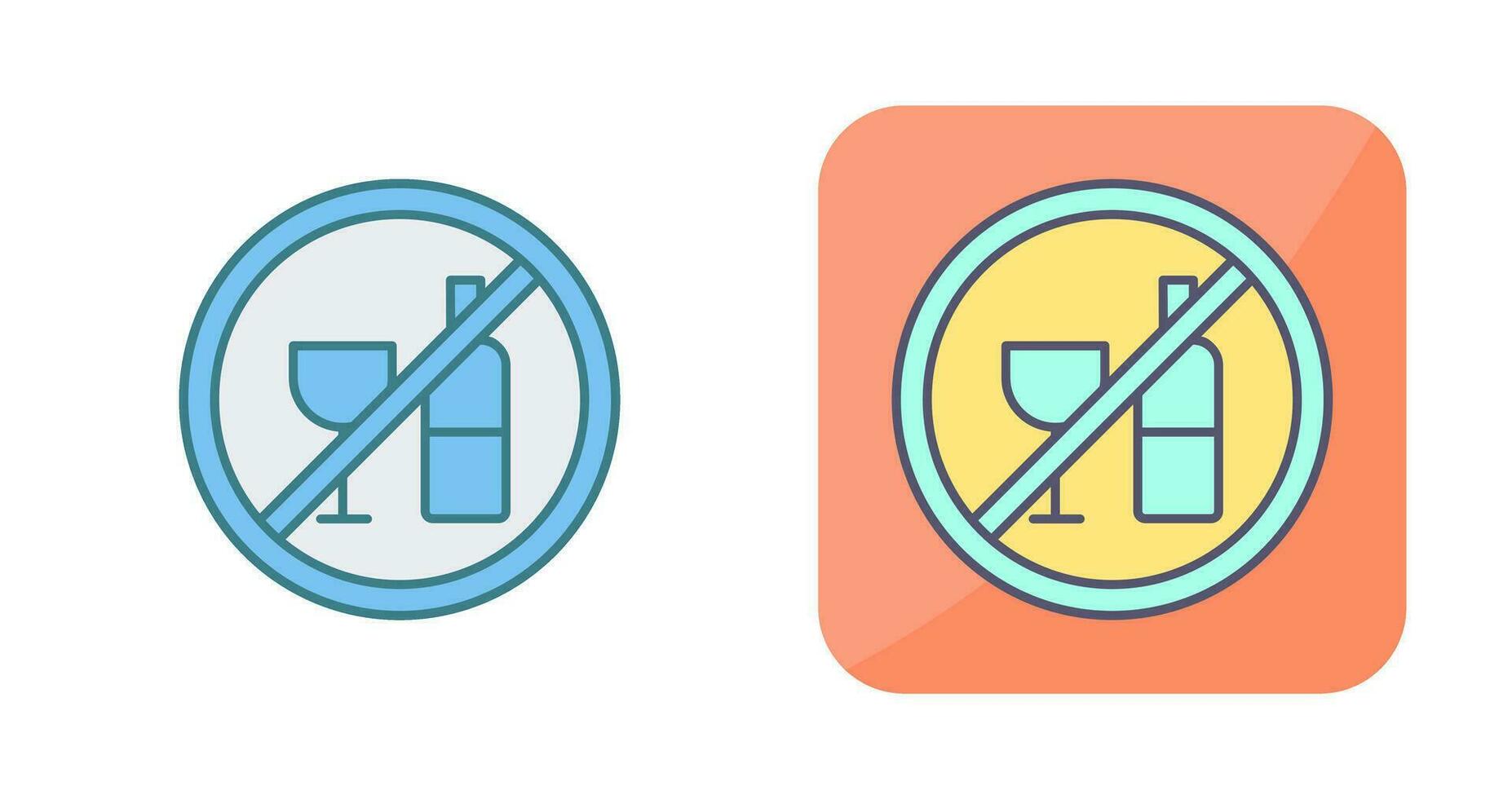 No Drinking Vector Icon