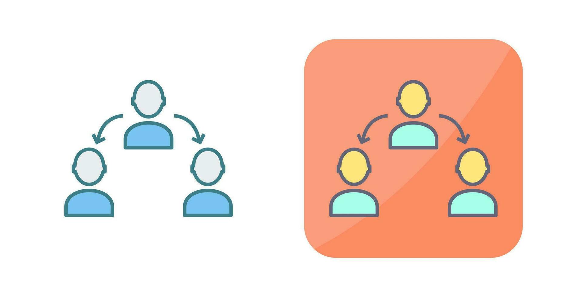 Unique Connected Profiles Vector Icon