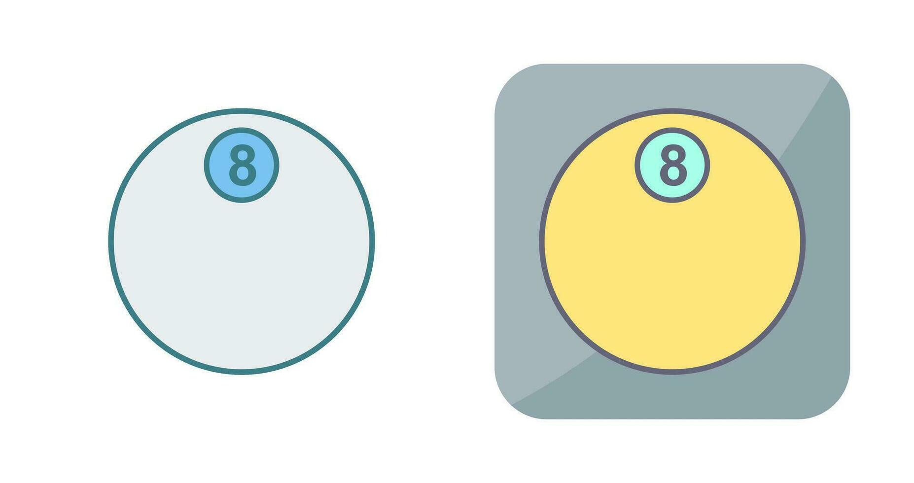 Unique Eight Ball Vector Icon