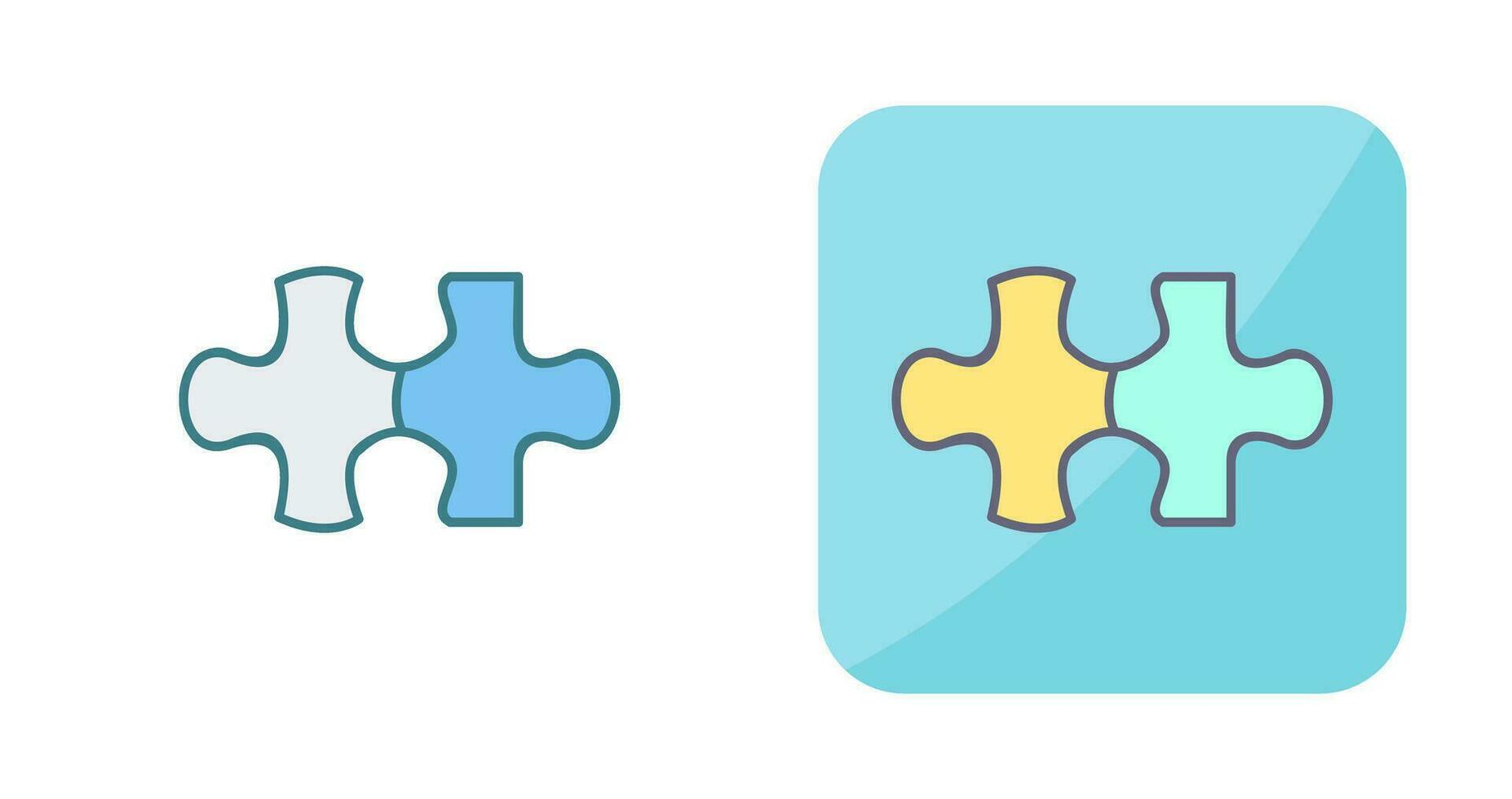 Unique Puzzle Piece Vector Icon